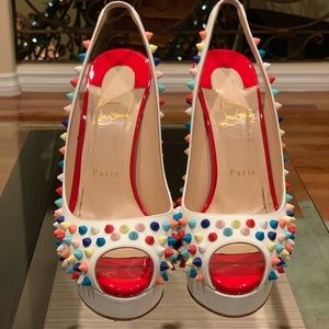 Christian Louboutin Lady Peep Sling Spike